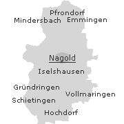 Stadtgebiet von Nagold