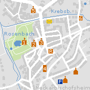 Markantes und Sehenswürdigkeiten in der Innenstadt von Neckarbischofsheim