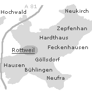 Orte im Stadtgebiet von Rottweil