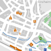 Sinsheim, Markantes und Sehenswürdigkeiten in der Innenstadt