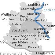 Stuttgart , Innenstadt und umliegende Stadtteile