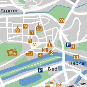 Tübingen, Sehenswürdigkeiten in der Innenstadt
