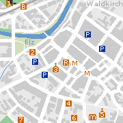 Plan der Sehenswürdigkeiten in der Innenstadt von Endingen