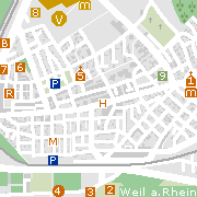 Sehenswertes und Markantes in der Innenstadt von Weil am Rhein