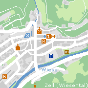 Sehenswertes und Markantes in der Innenstadt von Zell im Wiesental