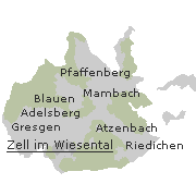 Orte im Veraltungsgebiet der Stadt Zell im Wiesental