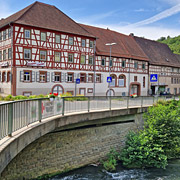 Adelsheim Fachwerkreihe an der Hauptstraße
