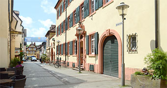 Hinter dem Fischmarkt zweigt die Spitalgasse ab, Offenburg