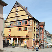 Wandmalerei mit Hinweisen auf Geschichte des Hauses und der Stadt Rottweil