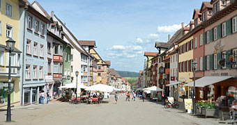 Hauptstraße von Rottweil, einst zugleich Straßenmarkt