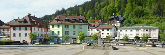 Vom Domplatz zur Hauptstraße von St. B lasien geblickt