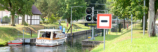 Vor der Eichhorster Schleuse am Werbellinkanal.