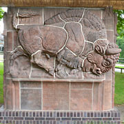 Wisentdenkmal in Eichhorst, Schorfheide