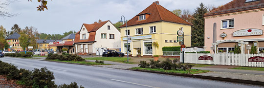 Der Ort Niederfinow am Finowkanal
