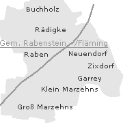 Lage der Orte im Atadtgebiet von Niemegk