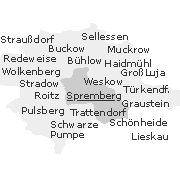 Orte im Stadtgebiet von Spremberg
