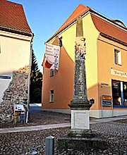 Als Belzig noch sächsisch war - Postmeilensäule aus 1727