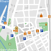 Markantes und Sehenswertes in der Innenstadt von Gernsheim