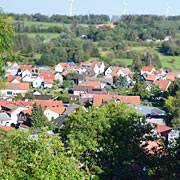 Stadtansicht auf Ulrichstein vom Schlossberg aus gesehen