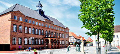 vor dem Rathaus in Hagenow