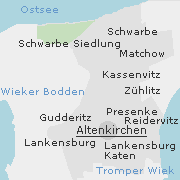 Orte im Geboet derr Stadt Altenkirchen auf Rügen