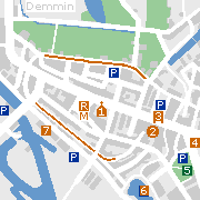 Markantes und Sehenswertes in der Innenstadt von Demmin