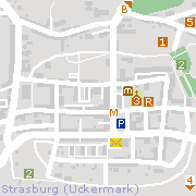 Sehenswertes und Markantes in der Innenstadt von Strasburg