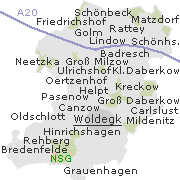 Lage einiger Ortsteile von 