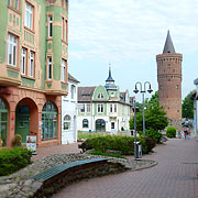 Turmstraße und Fangelturm,Friedland