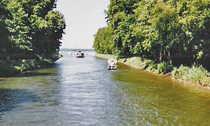 Wasserstraße Plauer See - Fleesensee bei Malcho in Mecklenburg