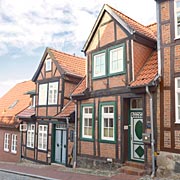 alte Zwerchgiebelhäuser in Gedebuschs Schulstraße