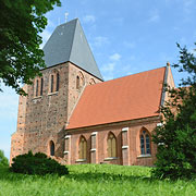 Backsteinkirche(13. Jh.) in Kirch Stück, Gem. Klein Trebbow
