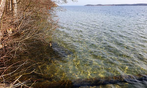 Seehof lieg an einer Einengung des Schweriner Sees