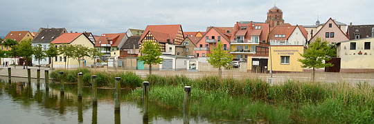 Wolgast: als Stadt mit Promenade am Fischmarkt