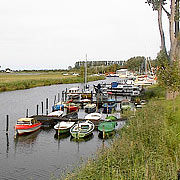 Die Barthe kurz vor der Mündung in den Barther Bodden