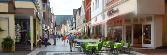 Verden an der Aller hat in seiner Altstadt eine quicklebendige Fußgängerzone