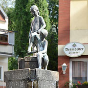 Brunnen am Markt, Mittelpnkt der Stadt Potrta Westfalica