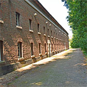 An der Zitadelle von Wesel, machtvolles Zeugnis eine alten Festungszeit