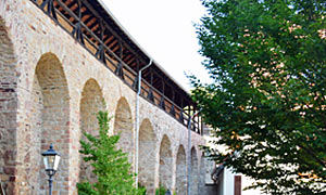 Wehrmauer mit Wehrgang in Kirchheimbolanden