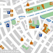 Markantes und Sehenswertes in der Innenstadt von Zweibrücken