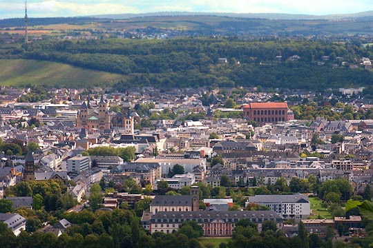 Trier vom Hausberg gesehen © Marianne Hamann