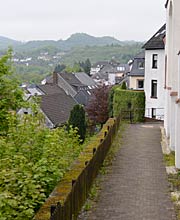 Blick von der St. Anna Kirche über die Altstadt von Gerolstein Richtung Osten