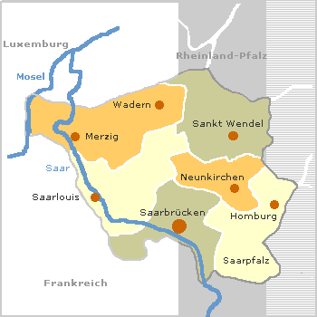 klick und finde Stadt oder Kreis im Saarland