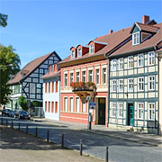 ältere Fachwerkhäuser am Dom in Stendal