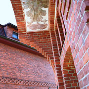 detaulreiches Ziegelmauerwerk in der Bosmarckstraße von Tangerhütte