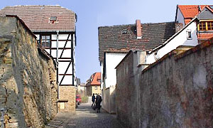 Zeitz, Stadtmauerflair in der Turmstraße