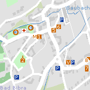 Markantes und Sehenswertes in der Innenstadt von Bad Bibra