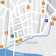 Sehenswürdigkeiten und Markantes in der Innenstadt von Roßlau