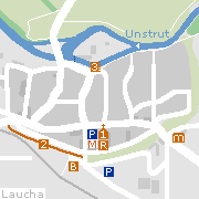 Markantes und Sehenswertes in der Innenstadt von Laucha an der Unstrut