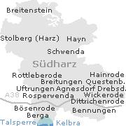 einige Orte im Stadtgebiet Südharz